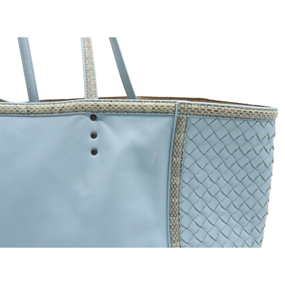 Bottega Veneta Blue Python Bag Light Intrecciato … - image 6